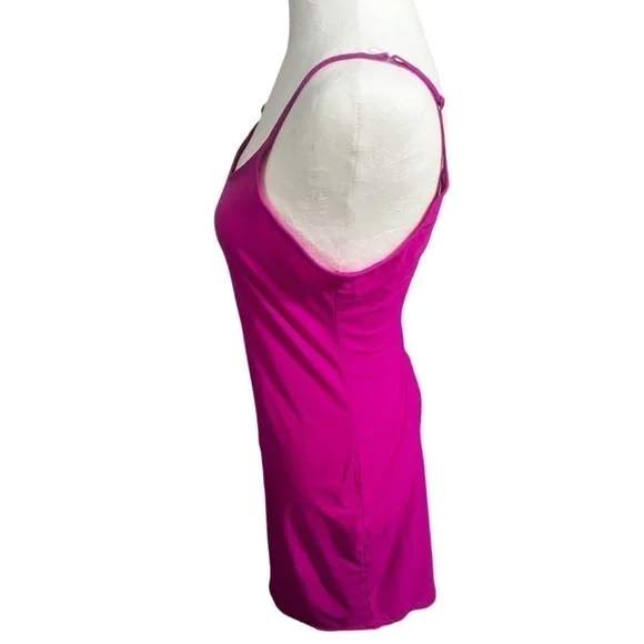 skims fits everybody slip dress neon bright pink extra large - Picture 7 of 9